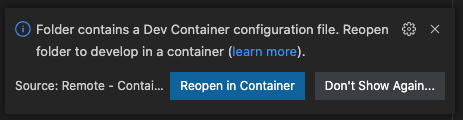 VSC container msg
